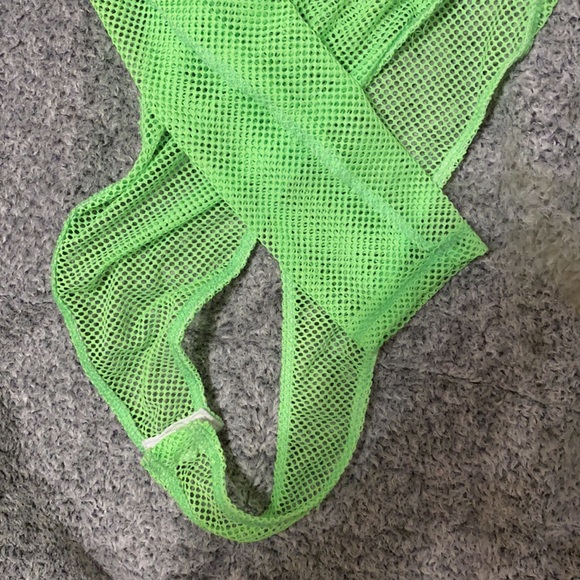Neon green fishnet bodysuit - Picture 3 of 3